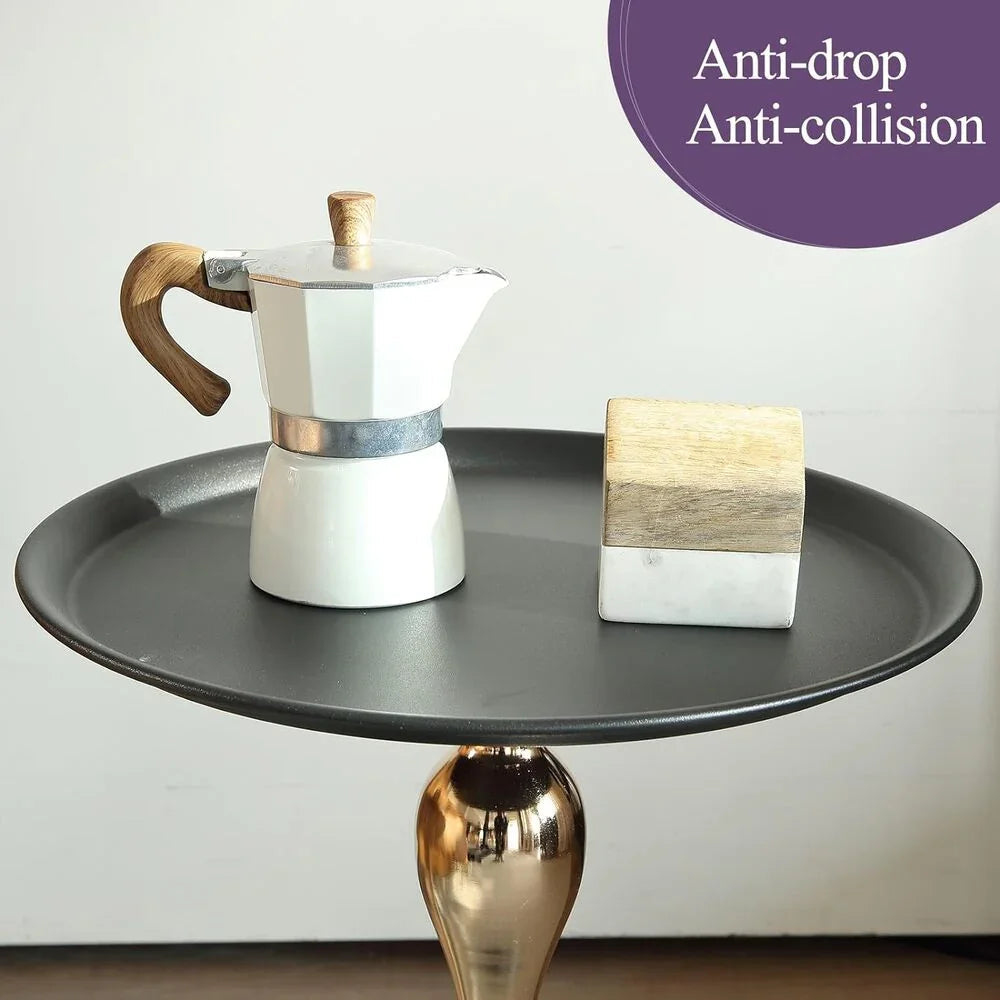 Cream Iron Art Coffee Table – Modern Minimalist Living Room