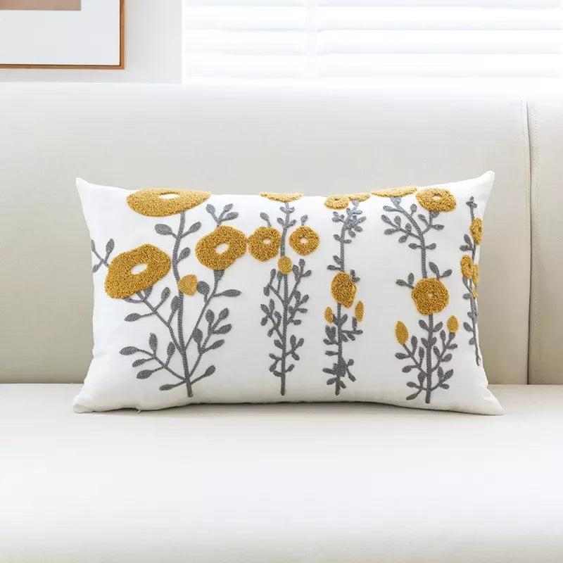 Embroidery Simple Pillowcase – Elegant Home Decor Cushion Cover - DSARD