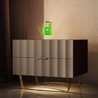 Wooden Bedside Nightstands Storage Luxury Drawers Bedroom Nightstand