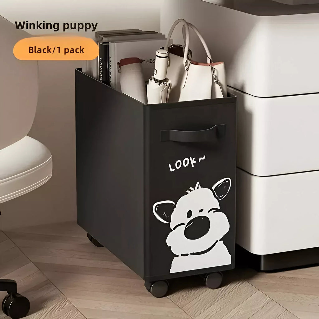 Under Desk Rolling Stationery Organizer – Cute Office Storage Cart with Wheels