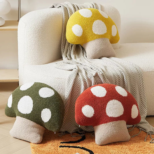 Cozy Plush Mushroom-Shaped Pillow – Charming Home Decor Accent