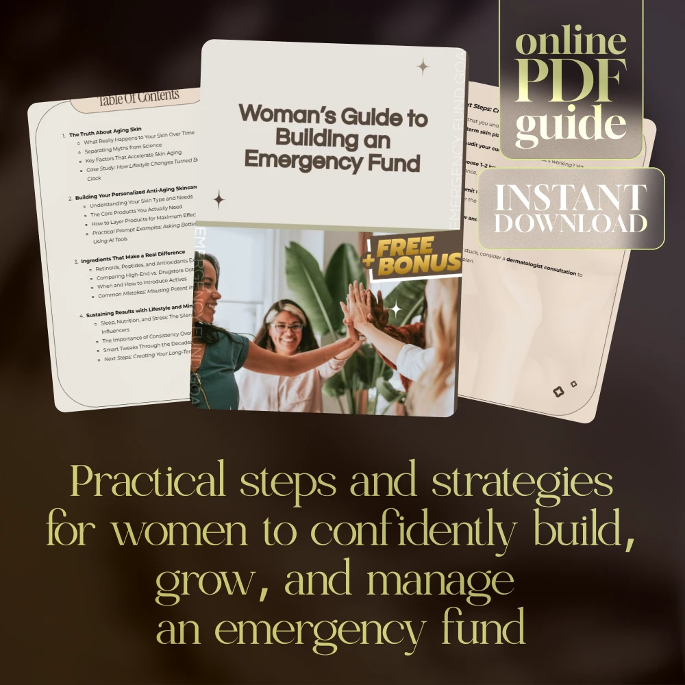 Woman’s Guide to Building an Emergency Fund | Digital Download Guide for Financial Security, Savings Strategies, and Smart Money Management