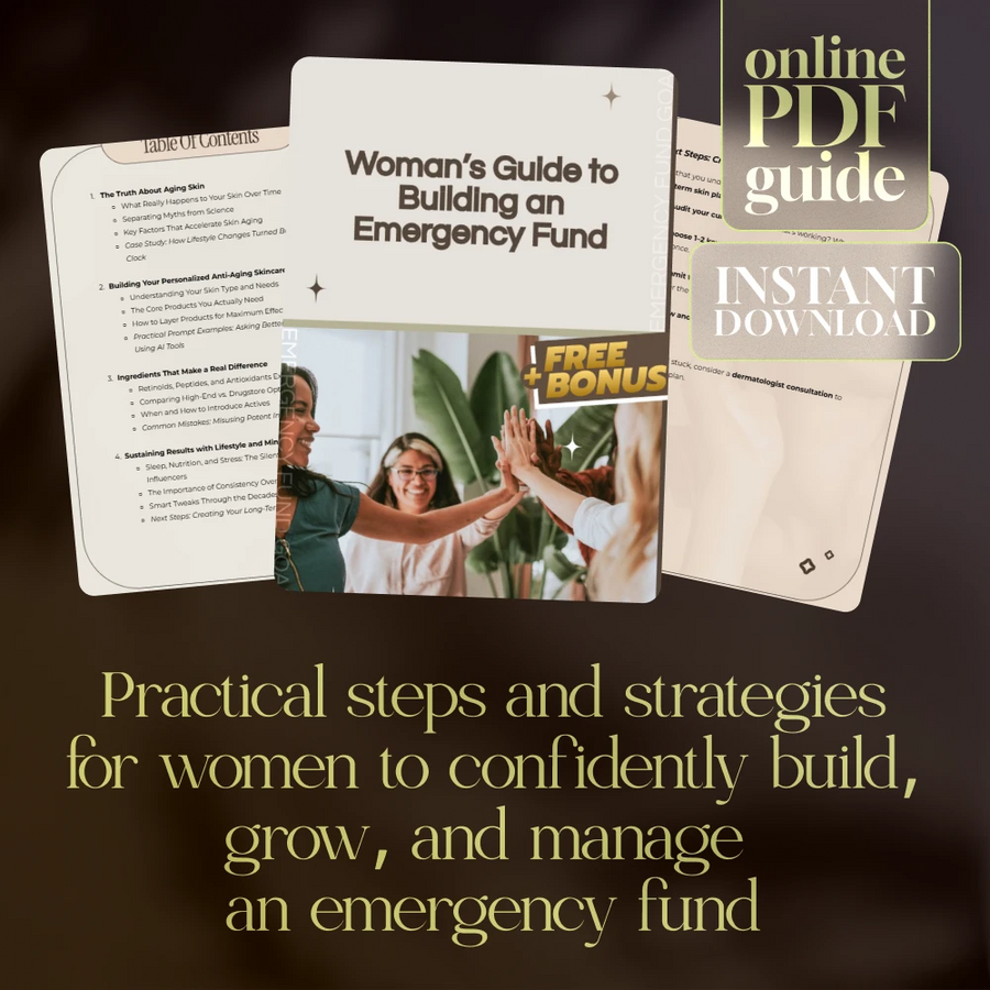 Woman’s Guide to Building an Emergency Fund | Digital Download Guide for Financial Security, Savings Strategies, and Smart Money Management