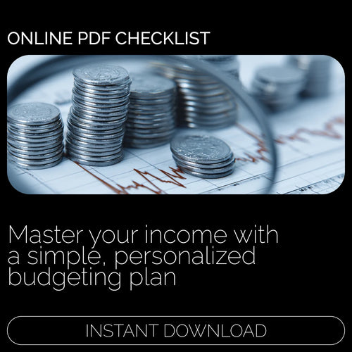 Fun & Easy Income Budgeting Checklist | Budget Planner Printable | Digital Budgeting Guide for Simple Money Management & Personal Finance Organization