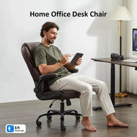 Ergonomic Leather Office Chair with Flip-Up Arms - DSARD - DSARD