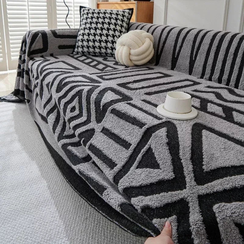 Nordic Cotton Tassel Throw Blanket – All Season Sofa & Furniture Cover