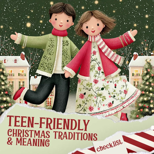 Teen-Friendly Christmas Traditions & Meaning Checklist | Holiday Guide for Families | Instant Digital Download | how to teach teens about christmas traditions and meaning - DSARD