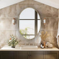 Elegant Oval Gold Wall Mirror - DSARD