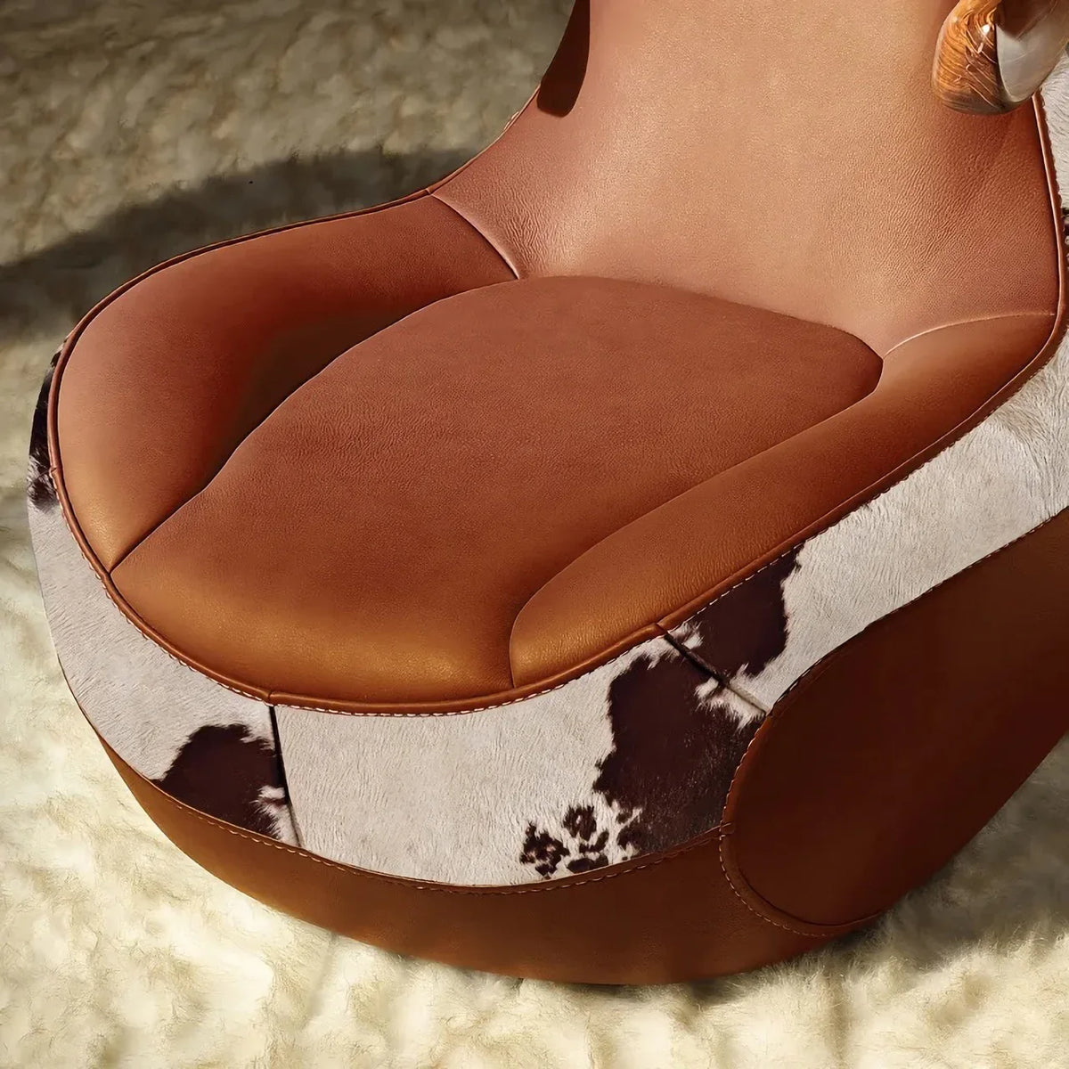 Ebony Wood Leather Chair - DSARD - DSARD