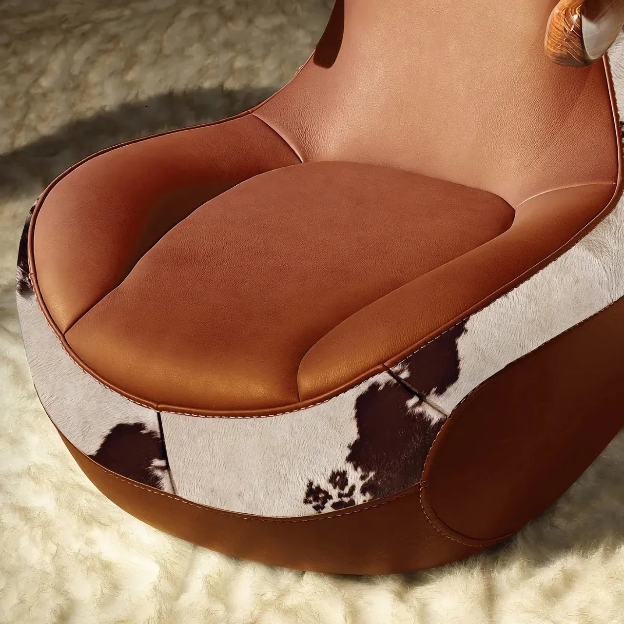 Ebony Wood Leather Chair - DSARD - DSARD