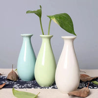 Ceramic Mini Desktop Vase – Cute Candy Color Hydroponic Flower Pot