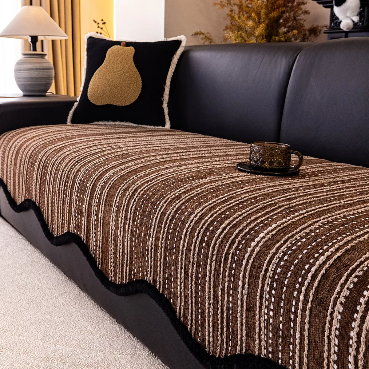 Luxury Four-Season Chenille Sofa Cushion & Slipcover Set – Non-Slip Furniture Protector