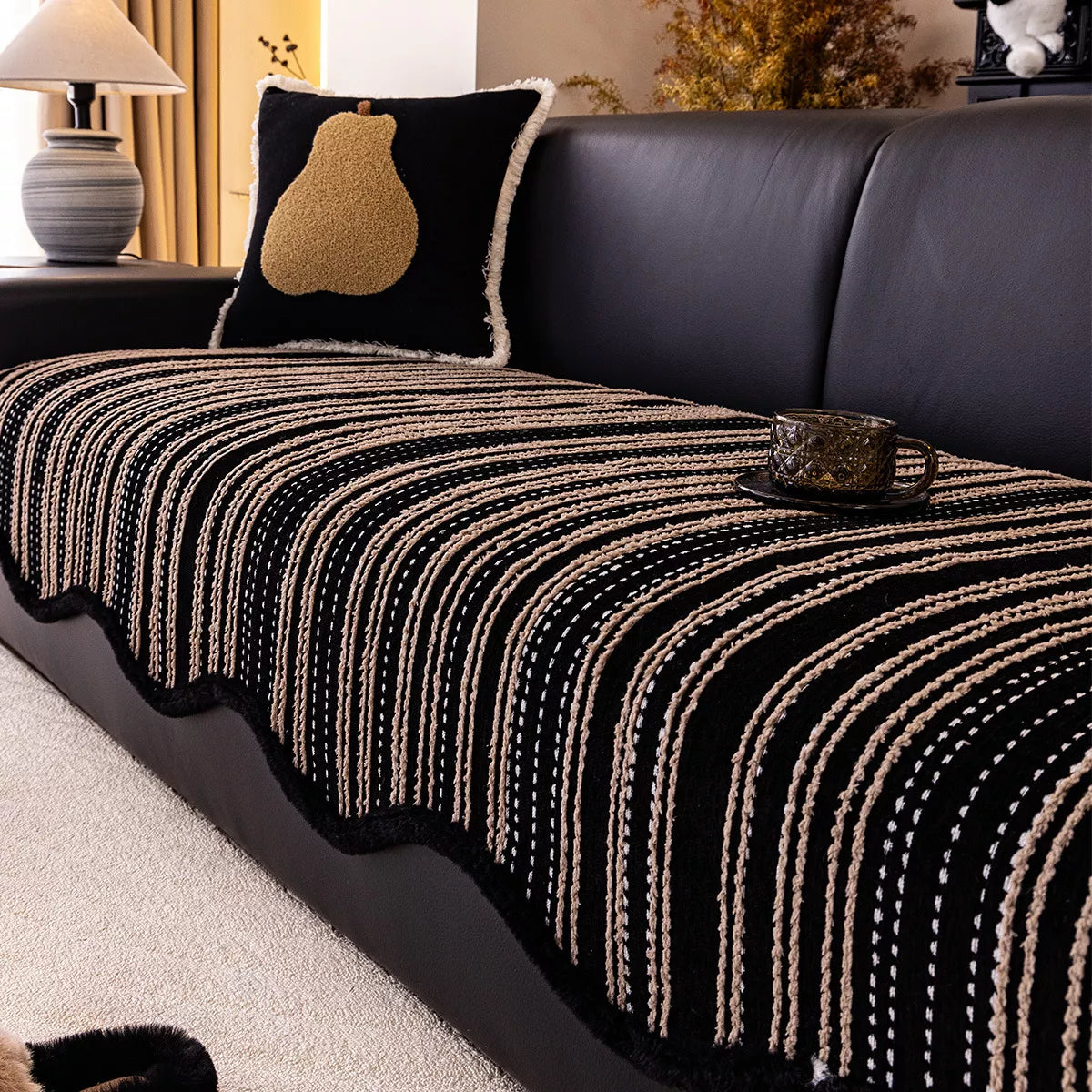 Luxury Four-Season Chenille Sofa Cushion & Slipcover Set – Non-Slip Furniture Protector