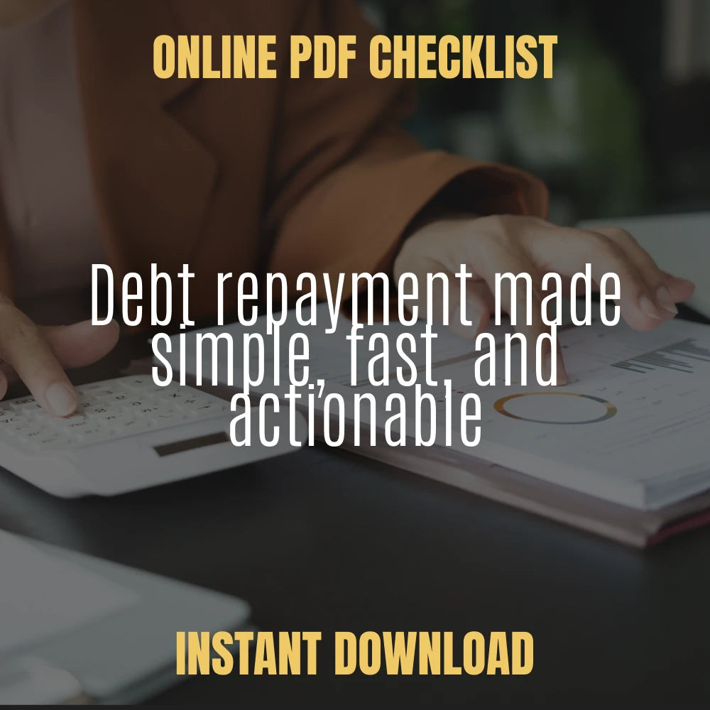 Debt-Free Fast Checklist 💸 | Achieve Financial Freedom Quickly | Digital Download Guide