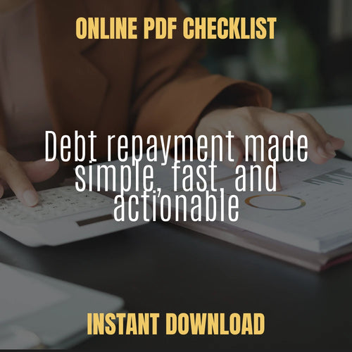Debt-Free Fast Checklist 💸 | Achieve Financial Freedom Quickly | Digital Download Guide