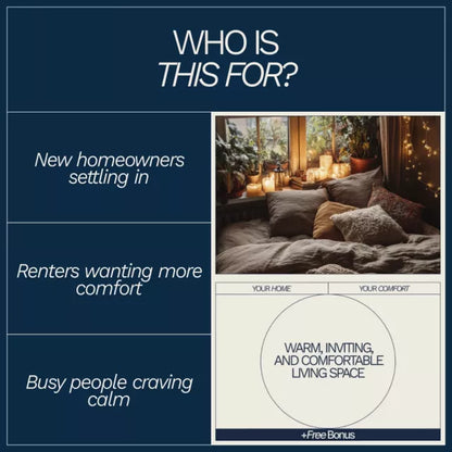 Warm, Inviting, and Comfortable Living Space | Cozy Living Room eBook Guide on how to make living room more cozy