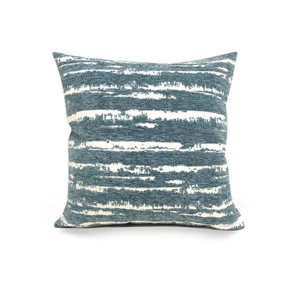 Green Abstract Striped Throw Pillow Cover 18×18 Inch – Modern Home Decor
