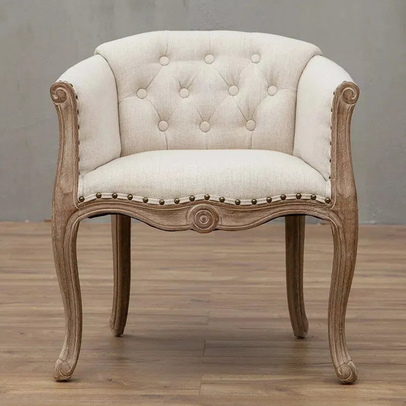 Solid Wood Antique-Inspired Leisure Chair with Handrails – Perfect for Dining & Study - DSARD