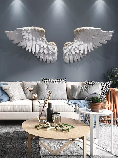 Nordic 3D Angel Wings Wall Decor
