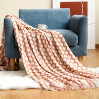 Luxury Knit Geometric Throw Blanket
