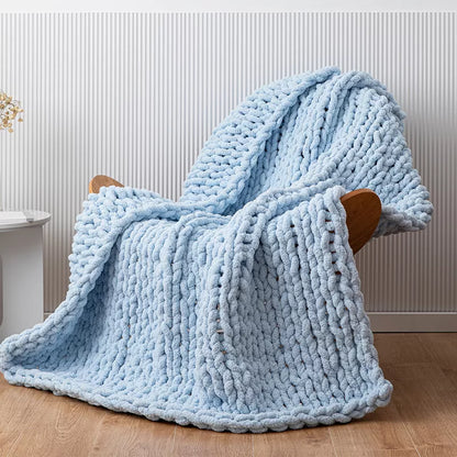Soft Knit Throw Blanket for Home, Travel & Couch