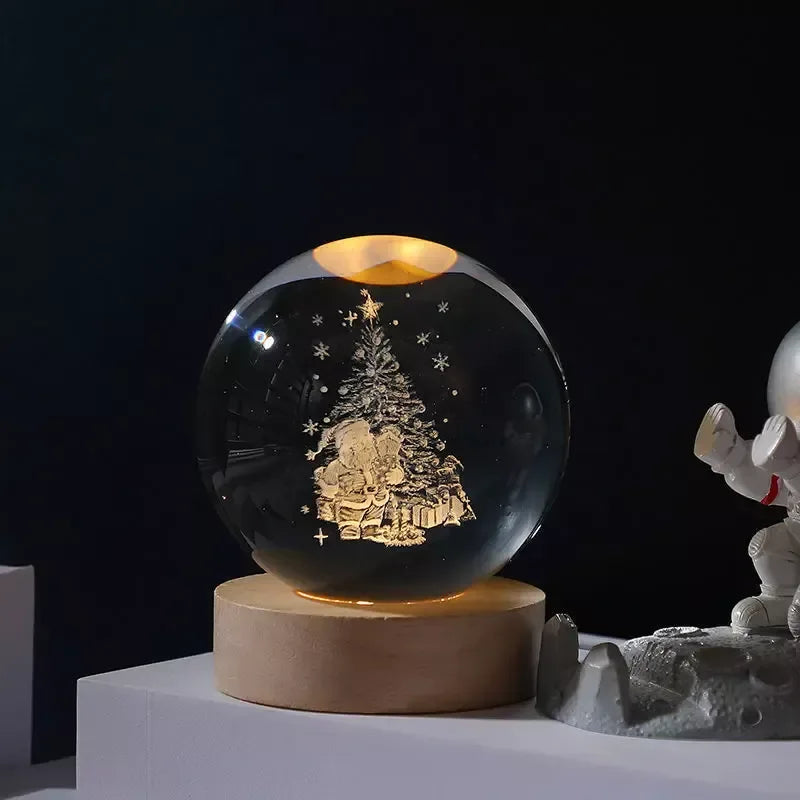 Colorful Galaxy Astronaut Crystal Ball Ornament - DSARD
