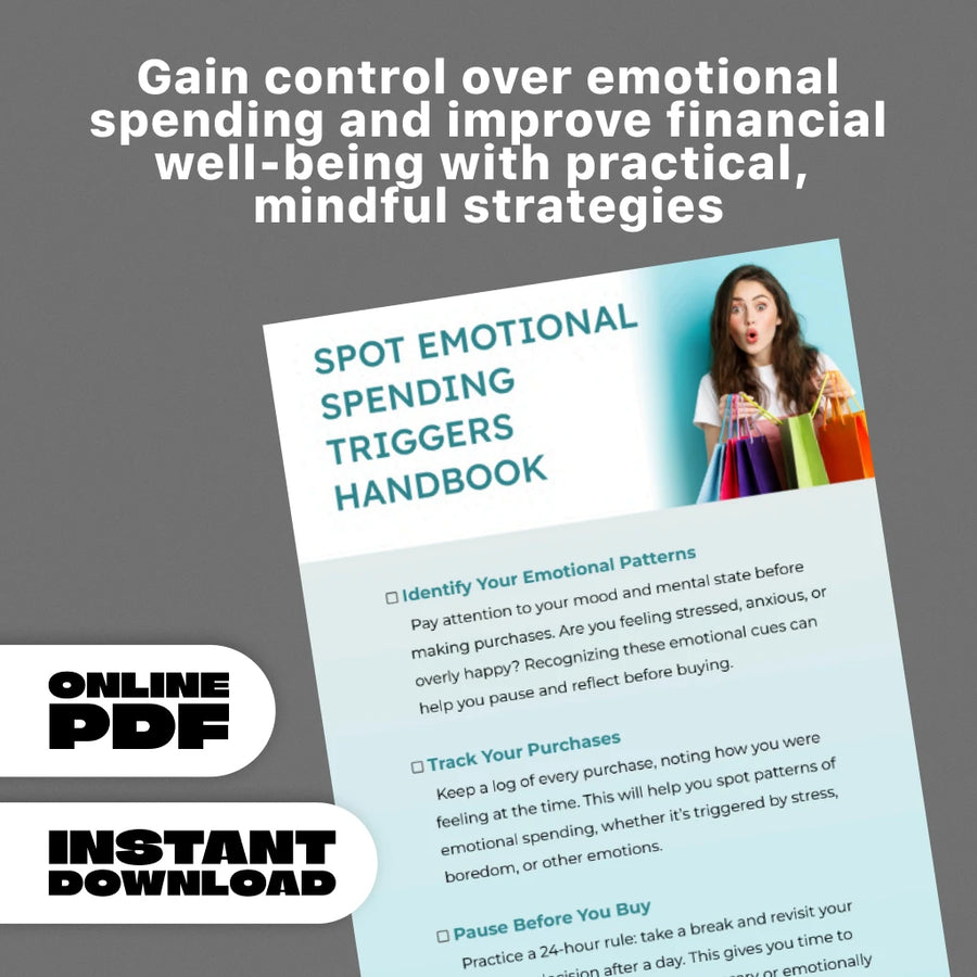 Spot Emotional Spending Triggers Handbook – Digital Download Checklist for Managing Impulse Purchases and Improving Financial Health