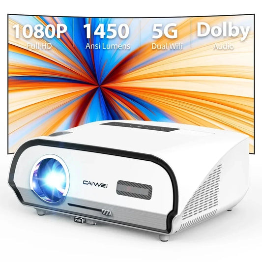 Ultra HD 4K Home Theater Projector with Android & WiFi 6 – 1080p Native