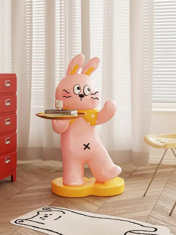 Creative Rabbit Statue Tray Rack - DSARD
