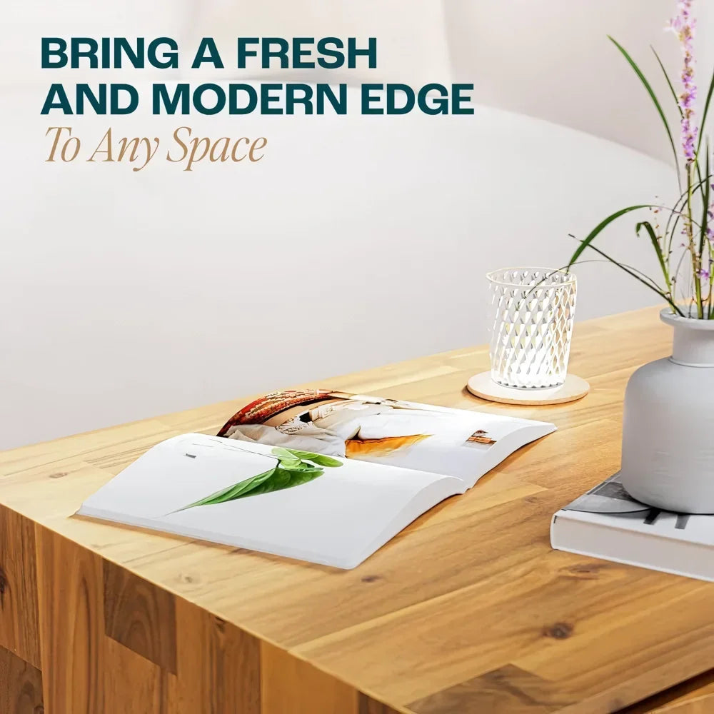 Stylish Wood Coffee Table – Modern Living Room Centerpiece