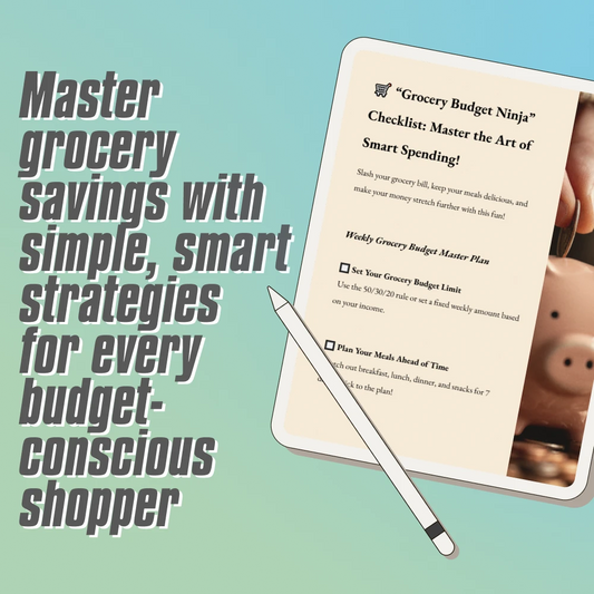 “Grocery Budget Ninja” Checklist: Master the Art of Smart Spending! | Realistic Grocery Budget Planner | Printable Digital Download