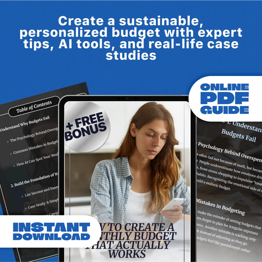 How to Create a Monthly Budget That Actually Works – Budgeting Guide, eBook, Financial Planning Digital Download