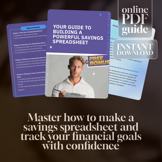 Your Guide to Building a Powerful Savings Spreadsheet | How to Make a Savings Spreadsheet | Digital Guide for Easy Financial Tracking