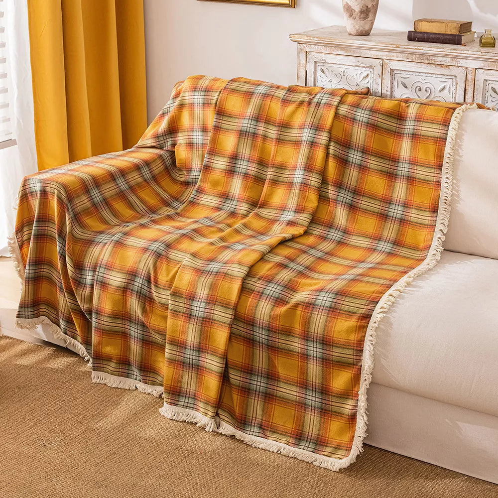 Autumn Retro Anti-Slip Sofa Cover – Warm Thanksgiving Throw