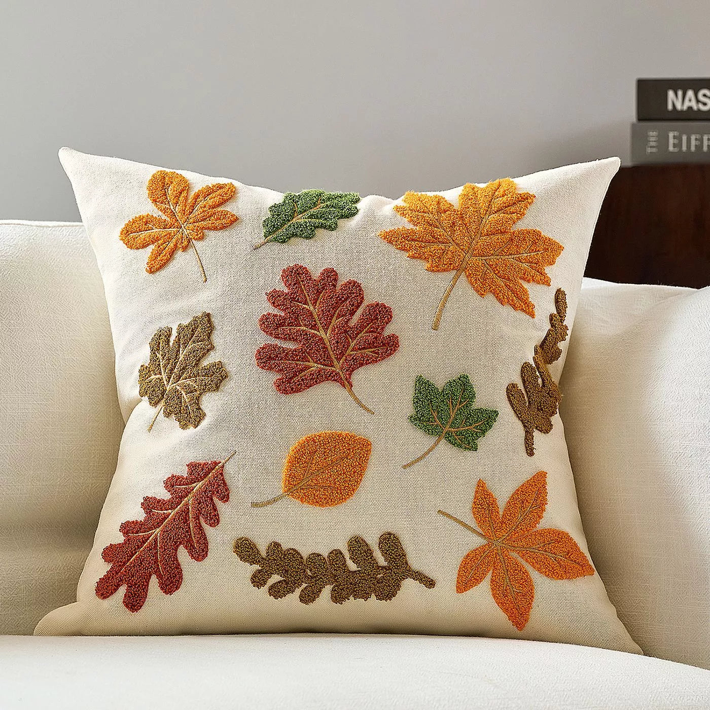 Pumpkin & Maple Leaf Throw Pillow Covers – Festive Cushion Cases