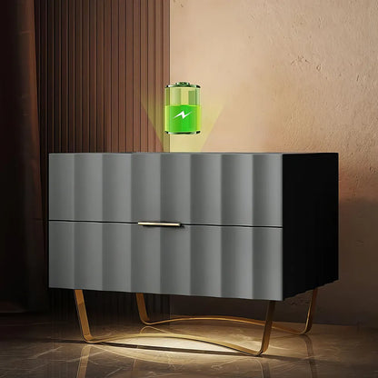 Wooden Bedside Nightstands Storage Luxury Drawers Bedroom Nightstand