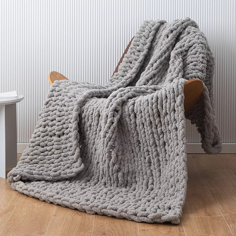 Soft Knit Throw Blanket for Home, Travel & Couch