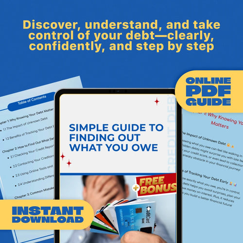 Simple Guide to Finding Out What You Owe | How to Find Out What Debt You Owe | Debt Tracking eBook & Checklist