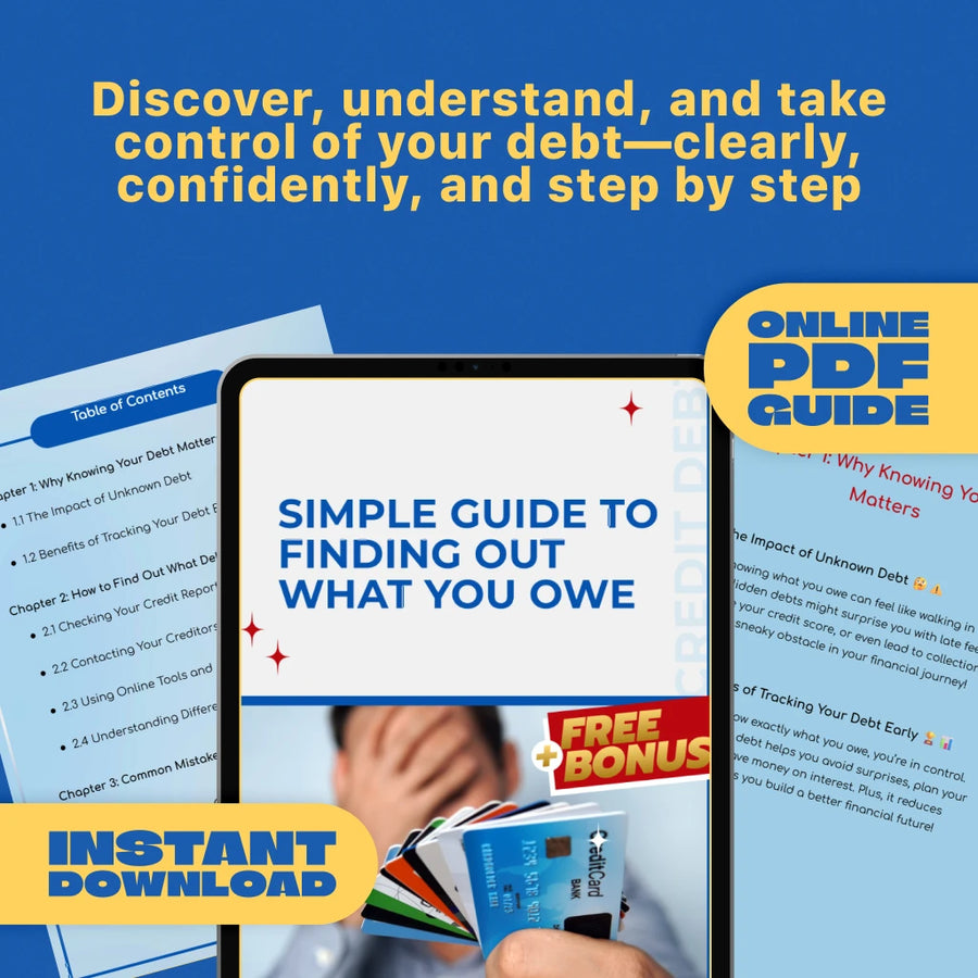 Simple Guide to Finding Out What You Owe | How to Find Out What Debt You Owe | Debt Tracking eBook & Checklist