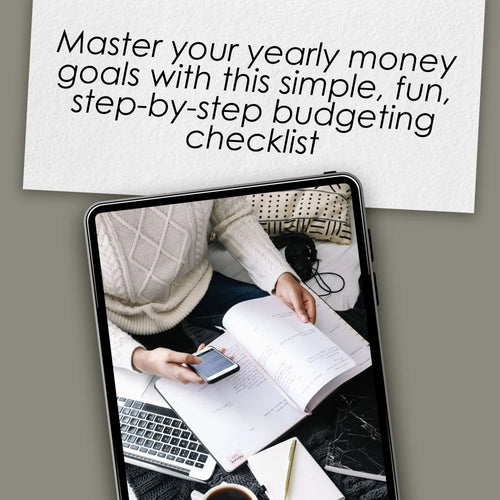 Yearly Budget Glow-Up Checklist: Plan It, Track It, Own It | Digital Download | How to Make a Yearly Budget Guide