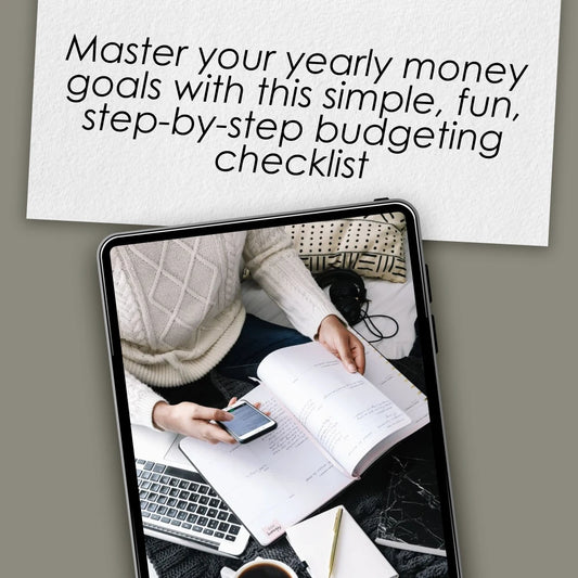 Yearly Budget Glow-Up Checklist: Plan It, Track It, Own It | Digital Download | How to Make a Yearly Budget Guide
