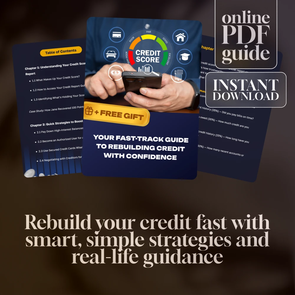 Your Fast-Track Guide to Rebuilding Credit with Confidence | How to Rebuild Credit Fast | Digital Download eBook