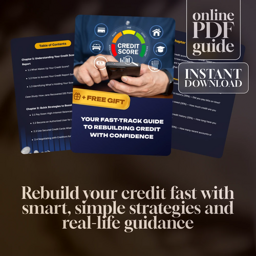 Your Fast-Track Guide to Rebuilding Credit with Confidence | How to Rebuild Credit Fast | Digital Download eBook