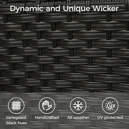 DSARD Luxury Wicker Outdoor Sectional Sofa Set - 4 Pieces