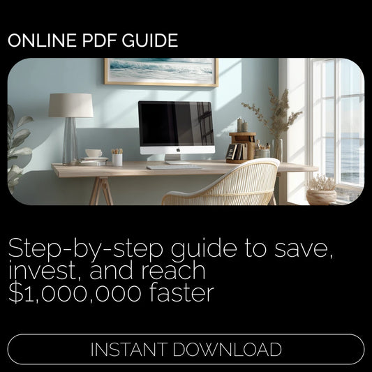 No-Fluff Guide to Saving $1,000,000 – How to Save 1 Million Dollars Step-by-Step Digital Guide, Money Mindset & Wealth Planner, Personal Finance eBook Download