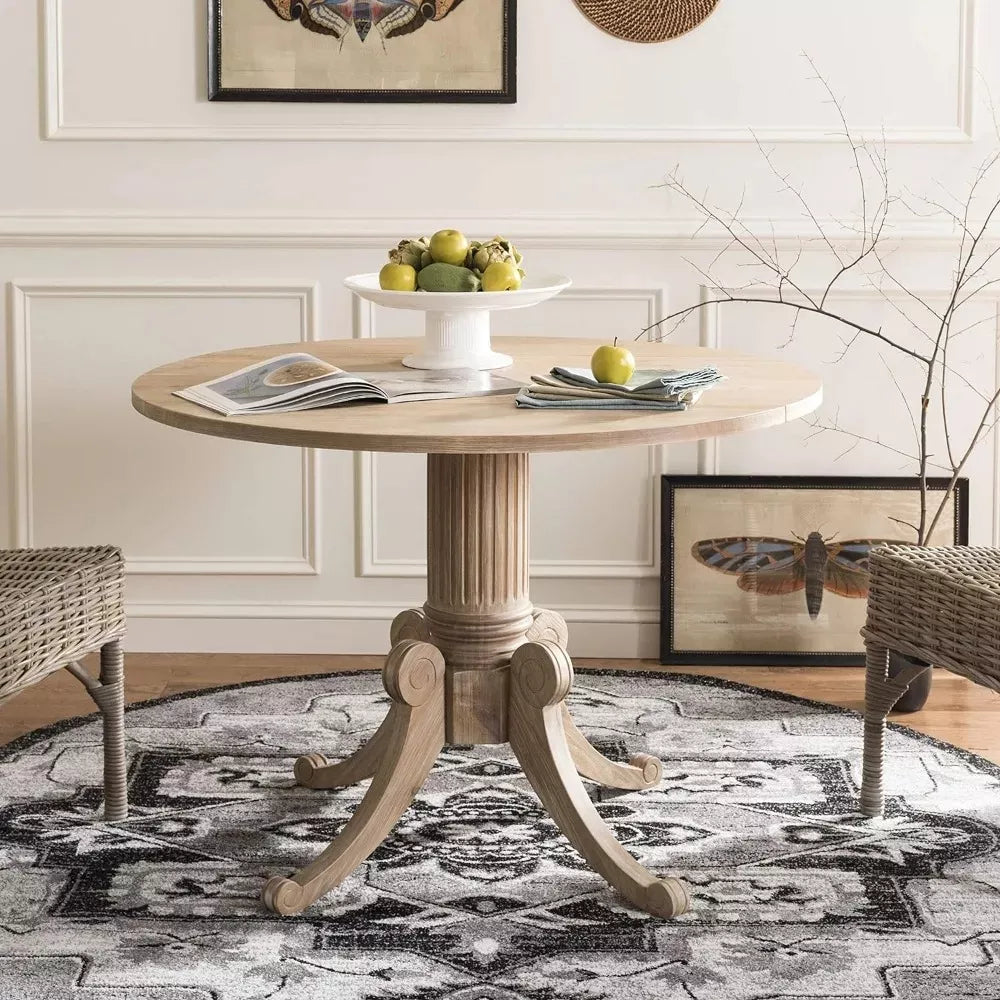 Rustic Round Drop-Leaf Dining Table - DSARD
