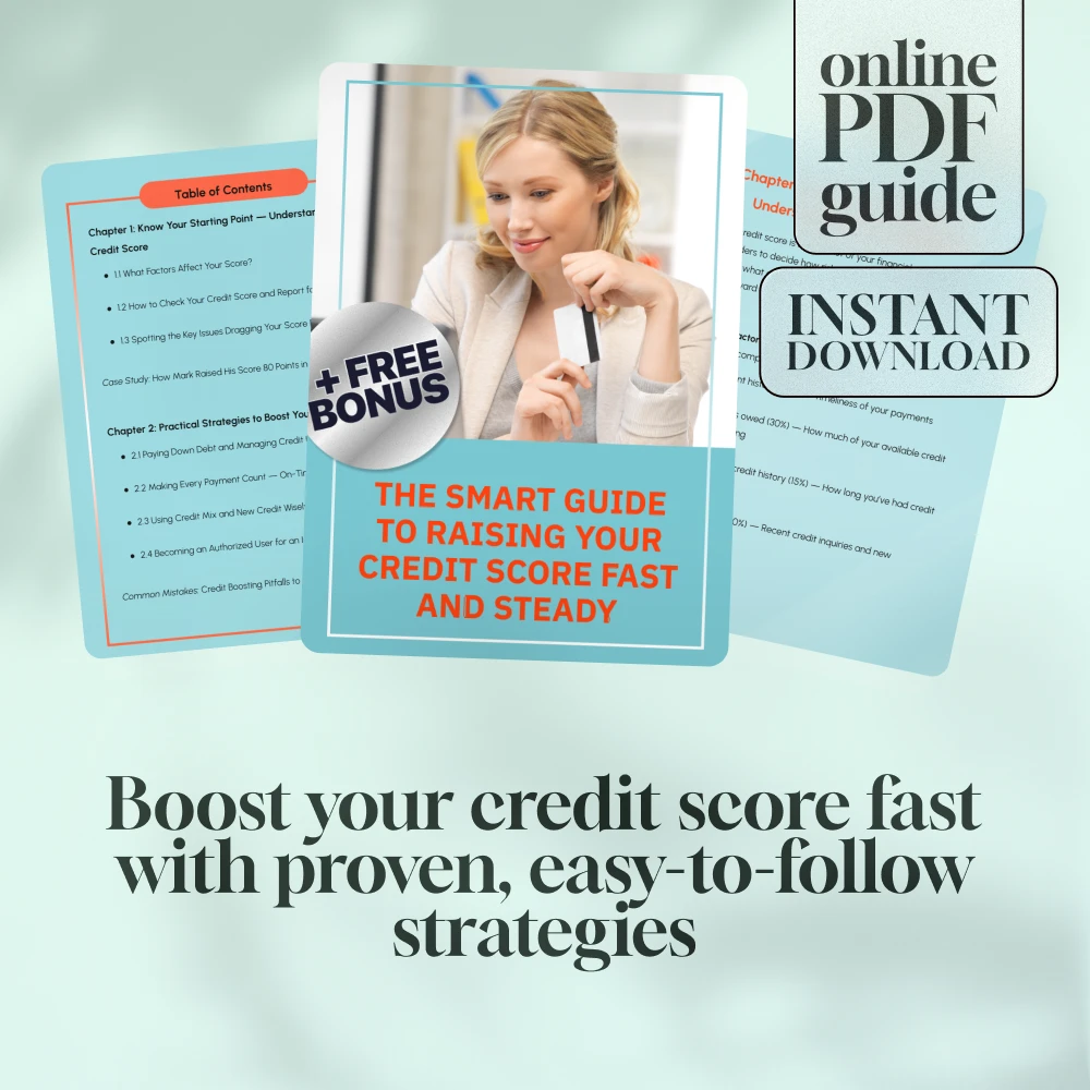 The Smart Guide to Raising Your Credit Score Fast and Steady | How Do You Raise Your Credit Score eBook | Credit Repair Digital Download