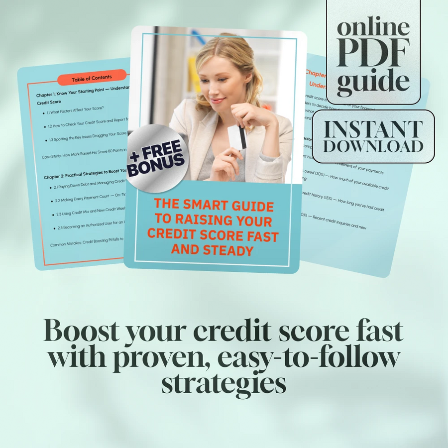 The Smart Guide to Raising Your Credit Score Fast and Steady | How Do You Raise Your Credit Score eBook | Credit Repair Digital Download