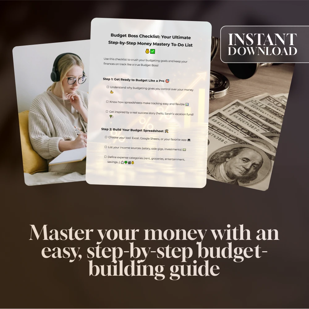 Budget Boss Checklist: Your Ultimate Step-by-Step Money Mastery To-Do List | How to Set Up a Budget Spreadsheet | Printable + Digital Download