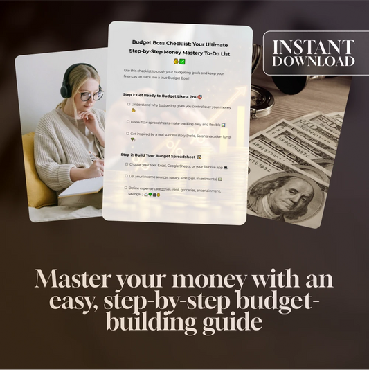 Budget Boss Checklist: Your Ultimate Step-by-Step Money Mastery To-Do List | How to Set Up a Budget Spreadsheet | Printable + Digital Download